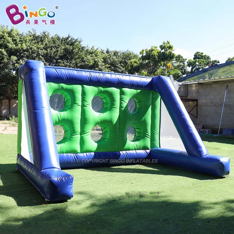 Bingo Outdoor Football Games Custom PVC Giant Inflatable Soccer Goal For Sale