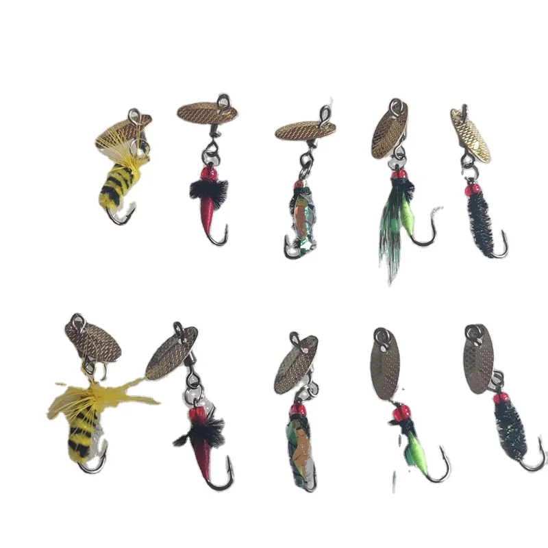 20pcs/box fishing spoon metal spinner baits fly tying Artificial Bass Bait Fishing Lure