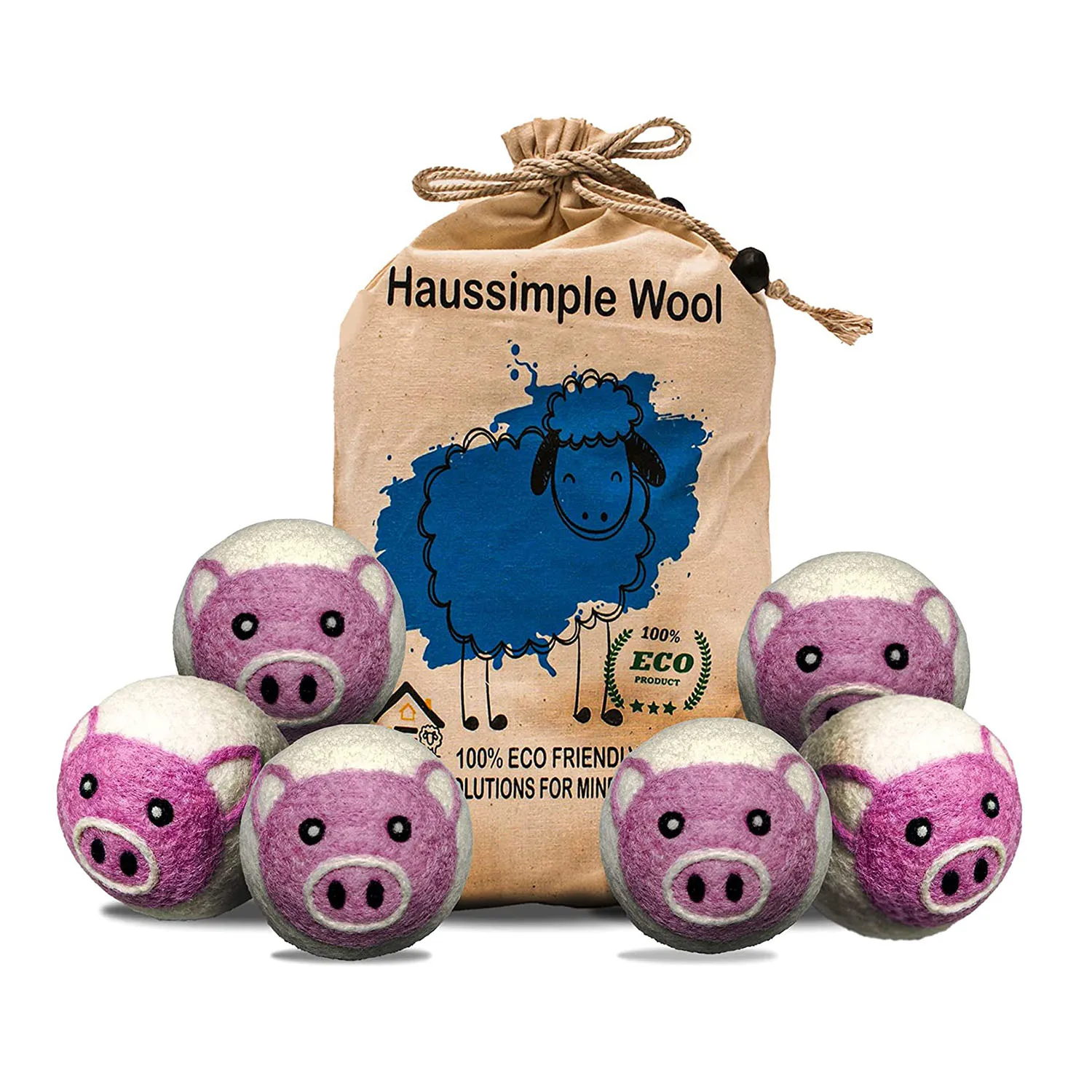 Trending products 2024 new arrivals 100% New Zealand Wool Laundry products felt balls