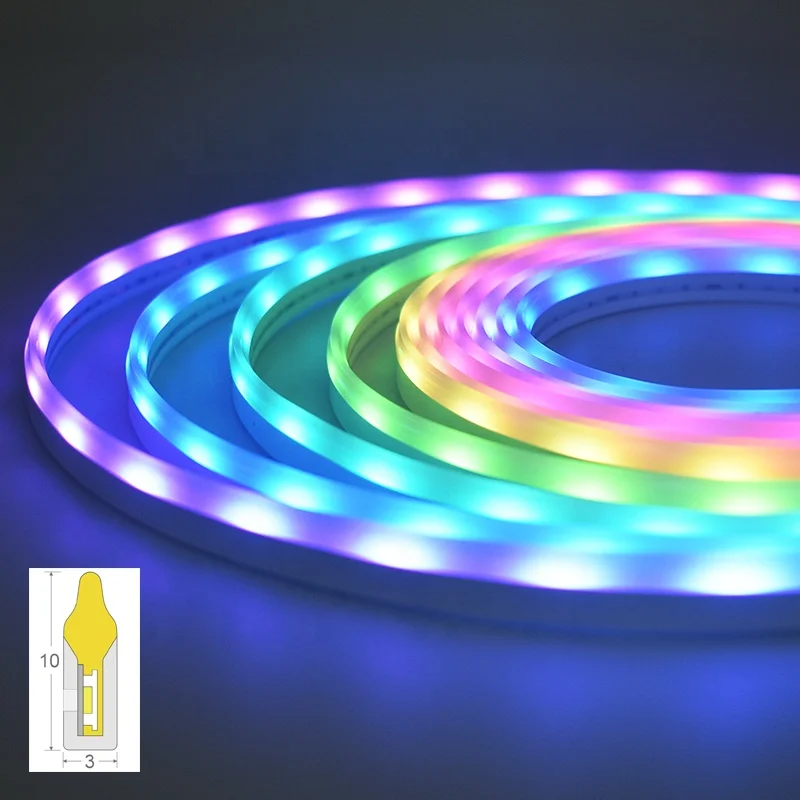 3D channel letter rgb light backlight sign led strip light rgb SIlicone tube waterproof rgb pixel led light