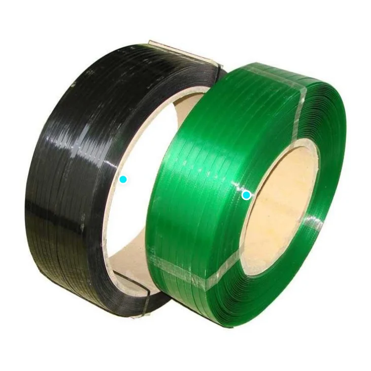 High strength PET strap belt  green embossed pallet packing
