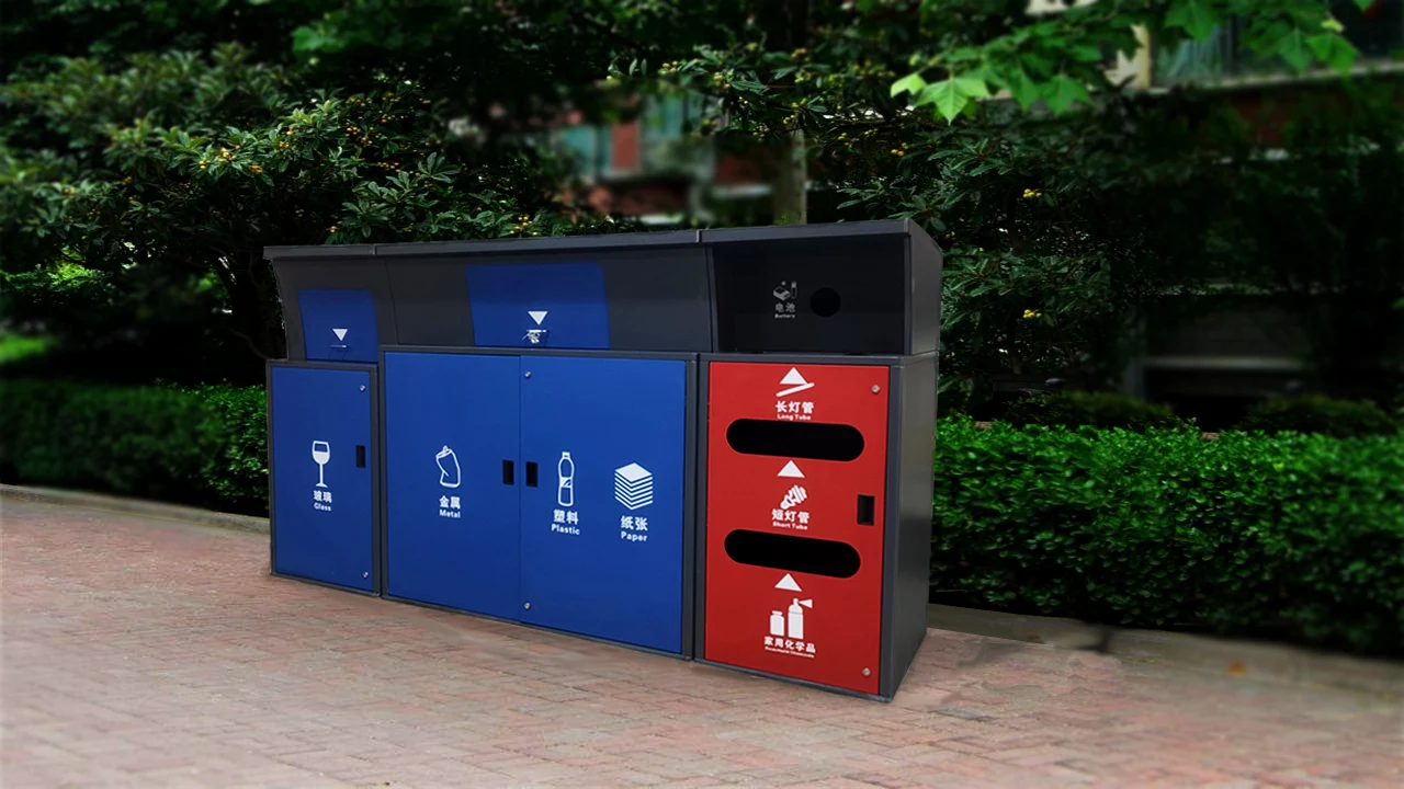  Индивидуальный наружный стальной мусорный ящик уличная мебель металлическая мусорная корзина для внутреннего дворика парка от