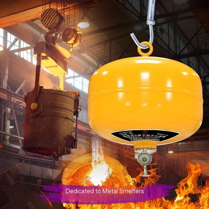 Suspended Class D fire extinguisher