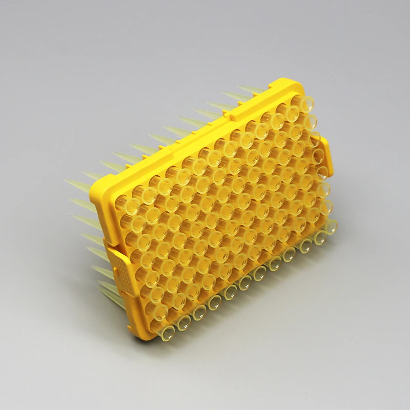 Single Box Yellow 200ul Laboratory Filtered Sterile Pipette Tips