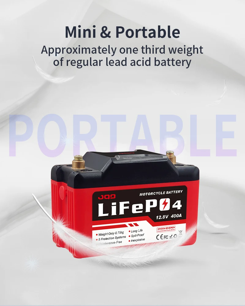 Перезаряжаемая батарея для мотоцикла Lifepo4 12 8 В 4 Ач вместо