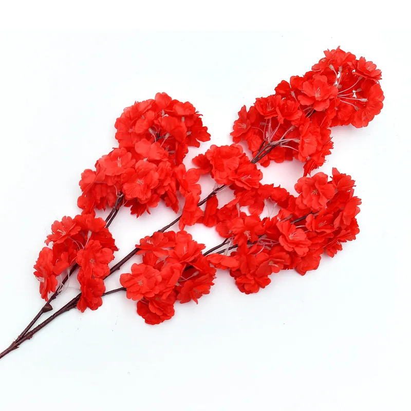 wholesale price White Hanging Silk Sakura Decor Wedding cherry blossom flowers artificial Flower Branch