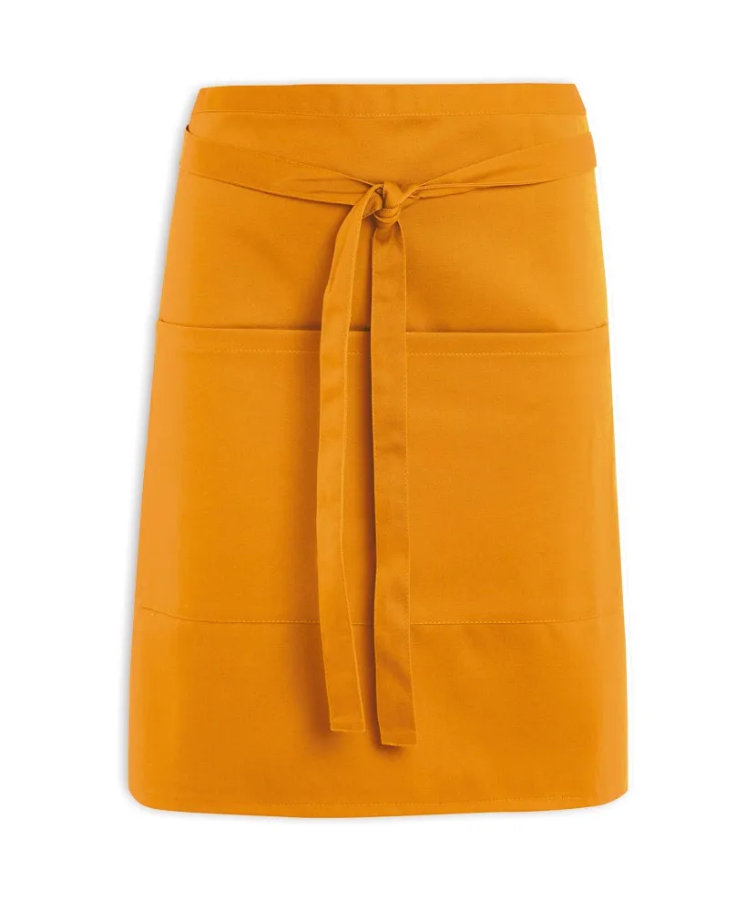 Promotional plain drill duck weave OEM solid design customized printing cooking kitchen baker cute low mid waist girls apron