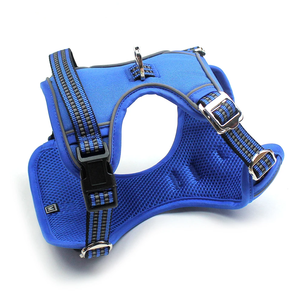 Custom Reflective Dog Harness Deerskin Velvet Vest Suit Full Surround Breathable Oxford Mesh Safe Soft Durable Control Handle