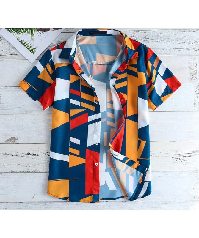 
Stylish Popular Colorful Party Beach Button Up Shirts Beach Shirt For Men 