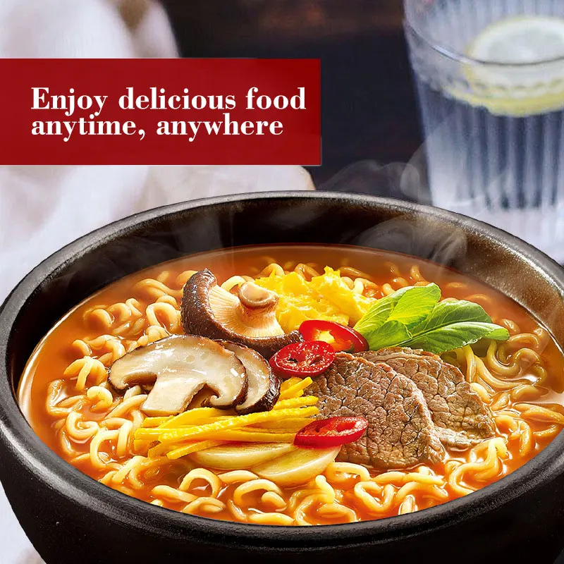 Wholesale 114g healthy halal ramen spicy mushroom beef noodles nutritious breakfast and late night snack instant noodles