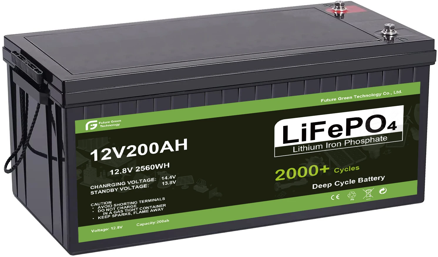 FGET 12V AGM Battery Gel 120Ah 150Ah 200Ah Deep Cycle Battery For Solar System