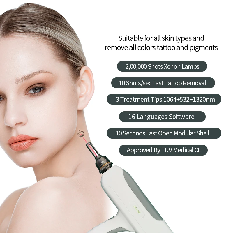 KES Portable 200mj Q-Switched Nd Yag tattoo removal machine Medical Q-Switch Nd Yag Laser price