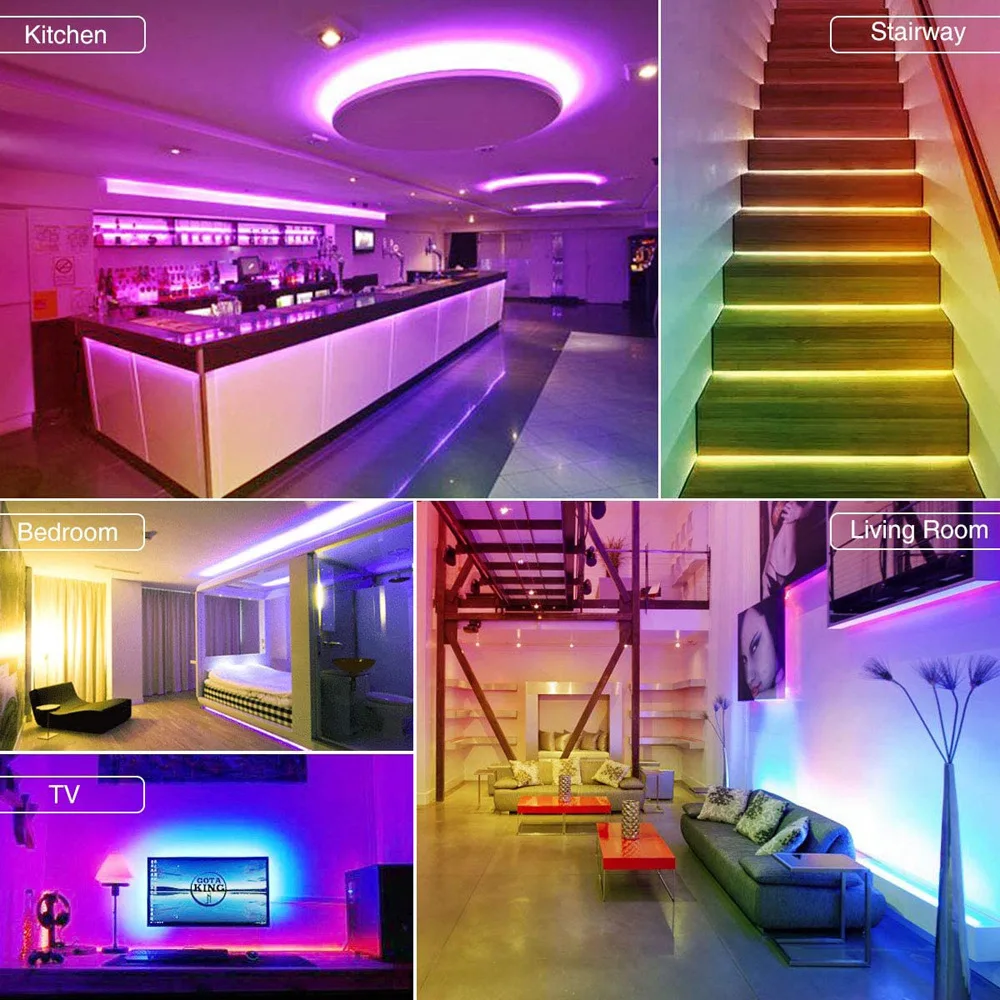 10m Waterproof Tape Diode Dc Flexible Wifi Led Ribbon Rgb 5050 Smd 2835 Led Strip Light For Room Home Christmas Party