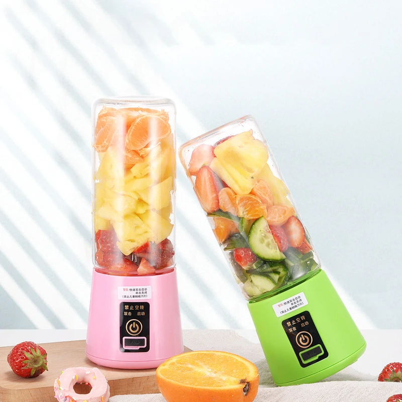  Portable Blender Personal USB Rechargeable Juice Cup Shakes Mini Handheld Fruit Mixer for Travel Gym Home Office Sports
