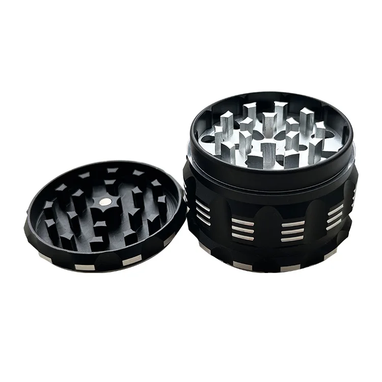 60mm smoking herb grinder for aluminum alloy drum shape stripe spices tobacco grinder