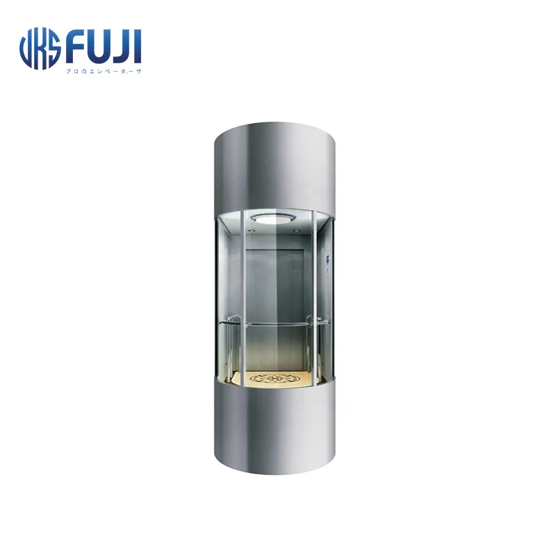 China Made Excellent Quality Vvvf Control Home Elevator 2 Floor Mini Elevator For Panoramic Glass Elevator Lift