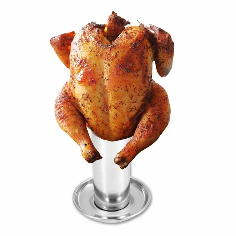 Chicken Duck Holder Rack Grill Stand Roasting For Bbq Rib Stainless Steel Grilled Chicken Plate Barbeque Kitchen Cooking Tools