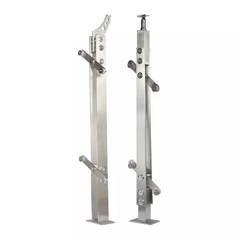 Modern Design Stair Fence Hardware Fittings Stainless Steel Glass Railing Stair Rail Post Handrail Bracket