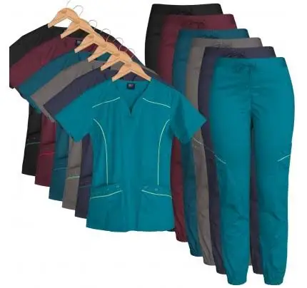 Fast Shipping  Nursing Uniform Printing Hospital Scrubs uniformes medicos jogger set women scrubs medical uniform set