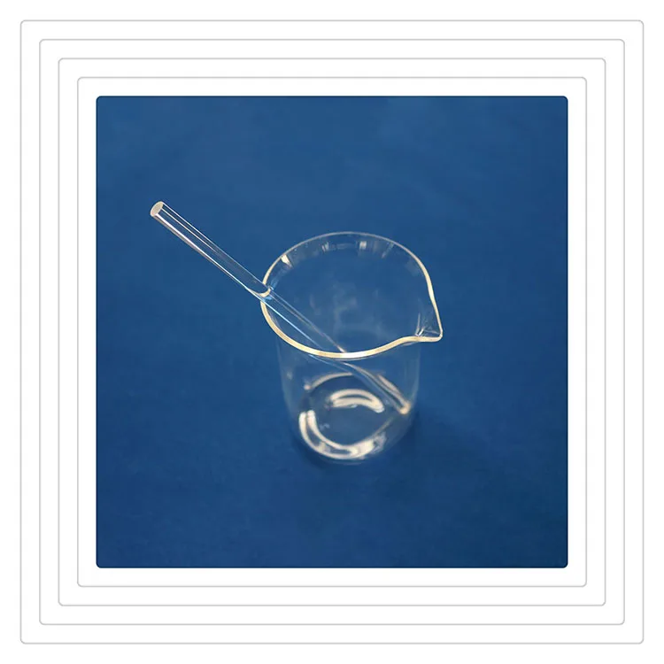 High Quality polished transparent crystal glass Fused quartz beaker quartz cup