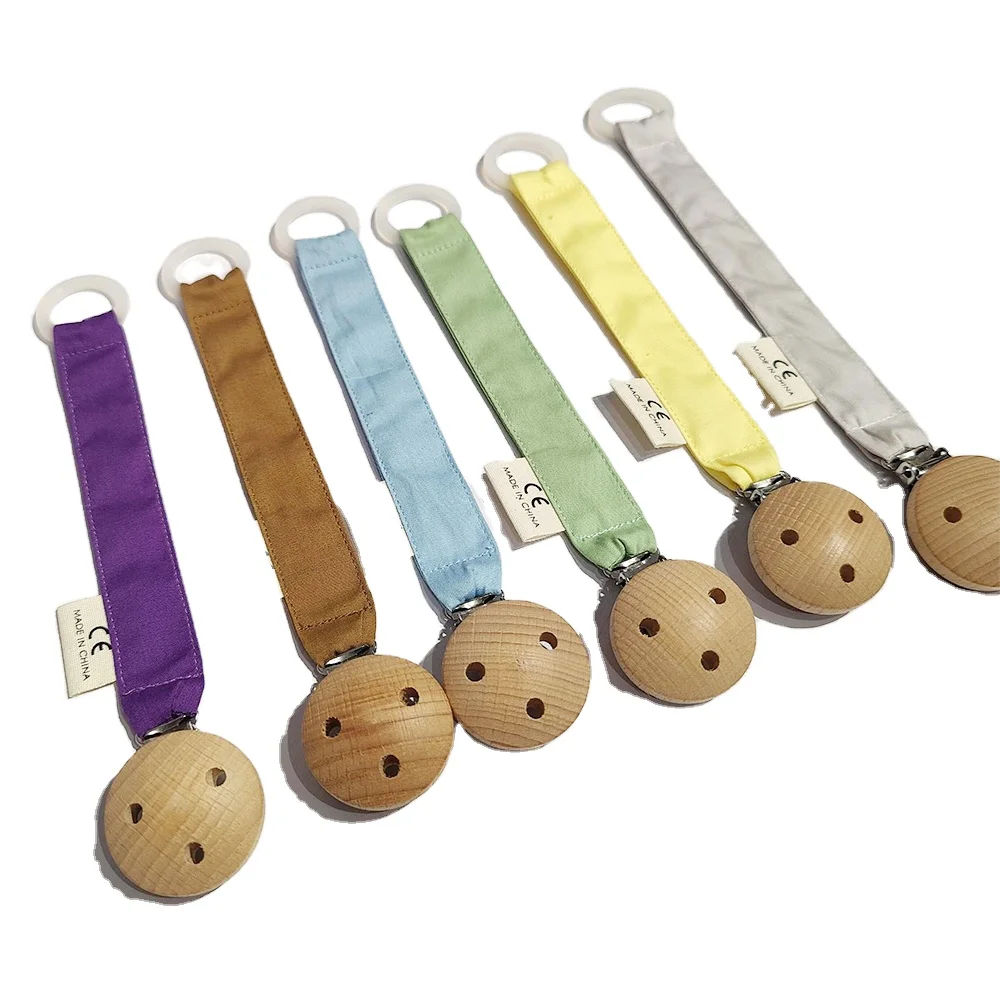 High Quality Cotton Line Cloth Knotted Baby Nursing Holder Teething Toys Dummy Pacifier Clip Chain