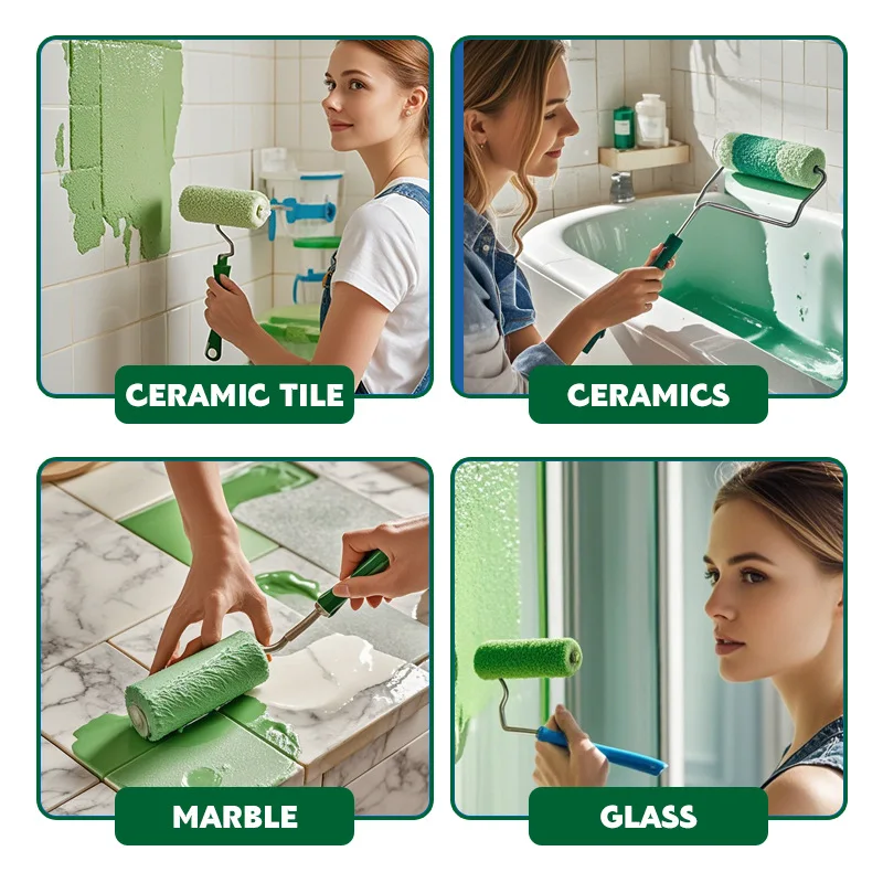 Renovation color changing household ceramic tile toilet floor tile pit leak proof moisture proof Water Based Tile Paint