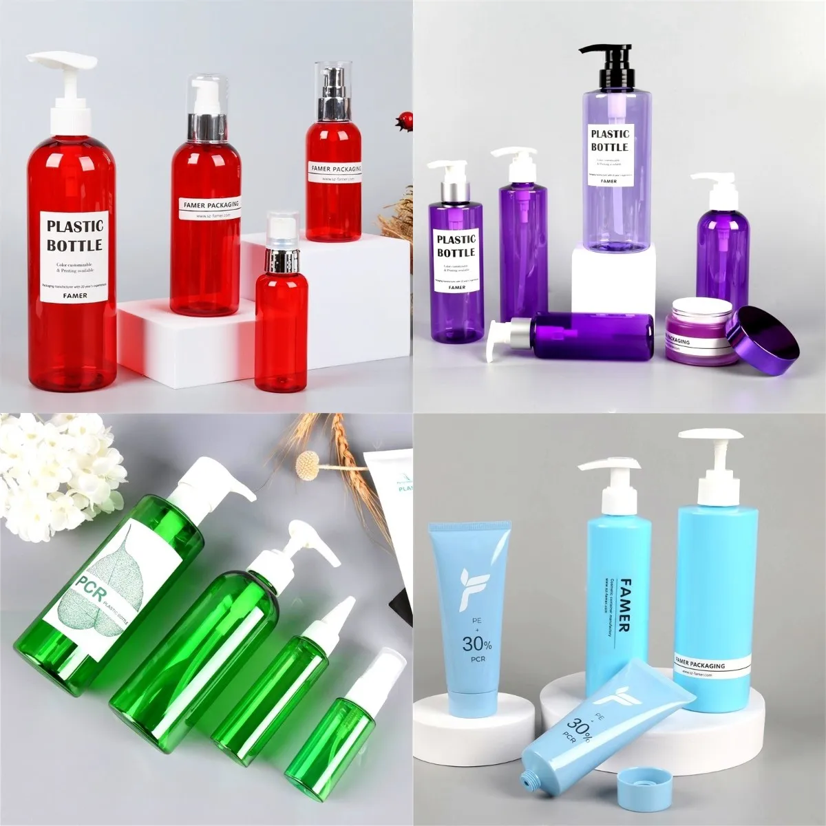 30ml cosmetic bottle customized print color screw cap inner stopper plug liquid skincare toner Eco-friendly reuse bottle