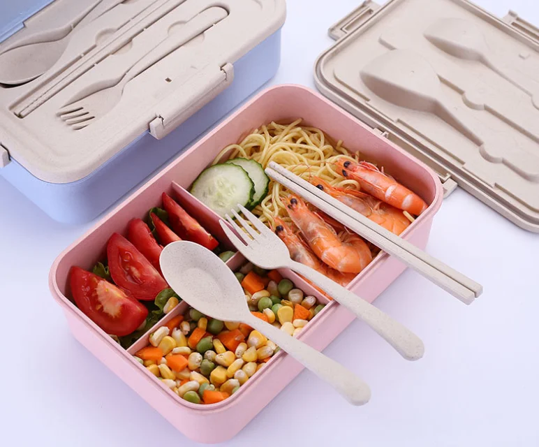 
2020 trend microwave bento box wheat straw BPA free lunch box keep hot 24 hours thermo lunch box 