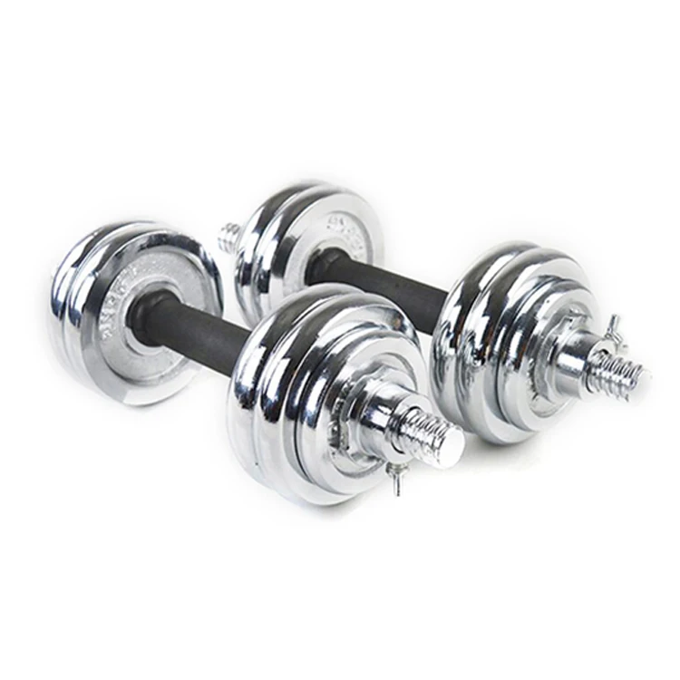 Electroplated red letter plastic rod dumbbell box set dumbbell pounds 15kg20kg30kg