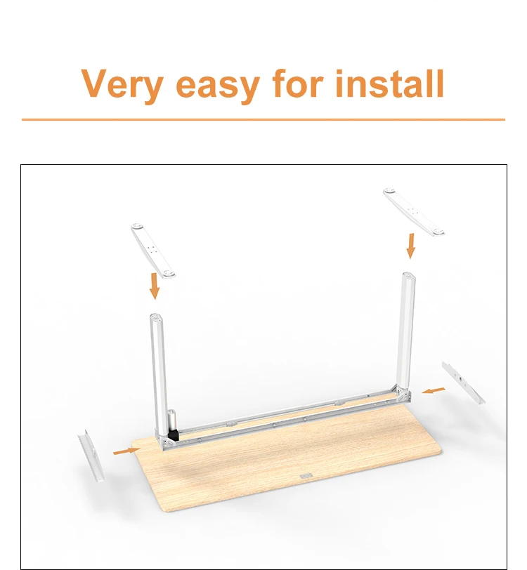 Home Office Table Electric Vertical Elevating Office Table Adjustable Frame 110V/230V Fourth gear memory Control