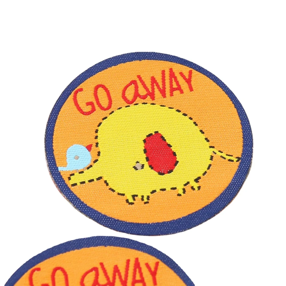 Cartoon embroidered cloth patch with round badge assorted clothing accessories bird patch