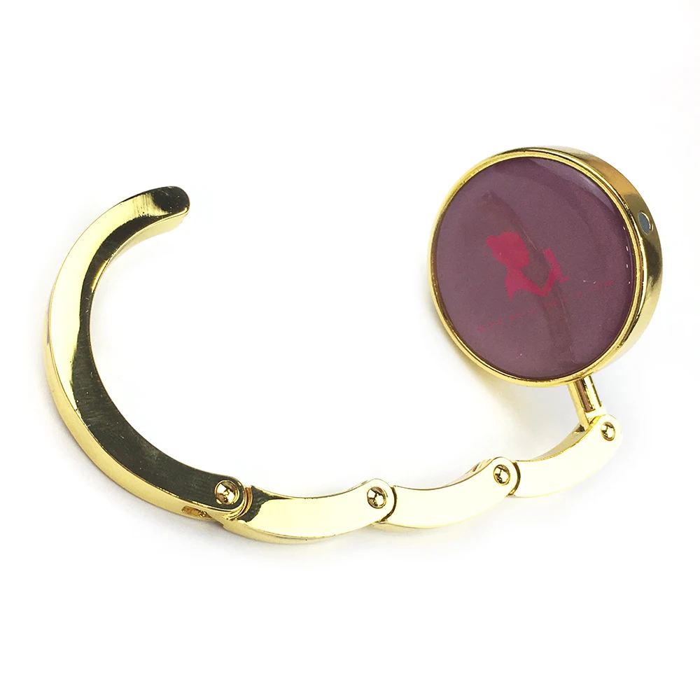 Wholesale Portable Bag Hanger Custom Logo Purse Hook Folding Table Handbag Holder