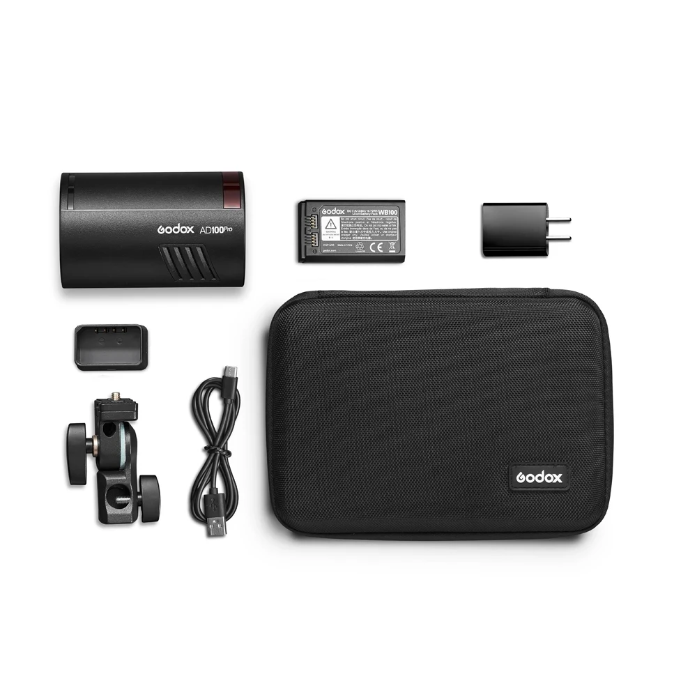 Godox AD100 Pro Pocket Flash 2.4G Wireless Flash Speedlight 100W AD100pro For Sony Nikon Canon Fujifilm Fuji Olympus DSLR Camera