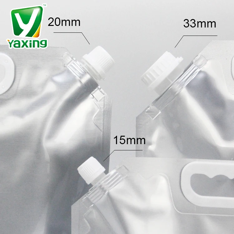 Portable folding beer juice Wine Beverage water Liquid upright spray pocket packaging Outdoor aluminum foil spray pocket