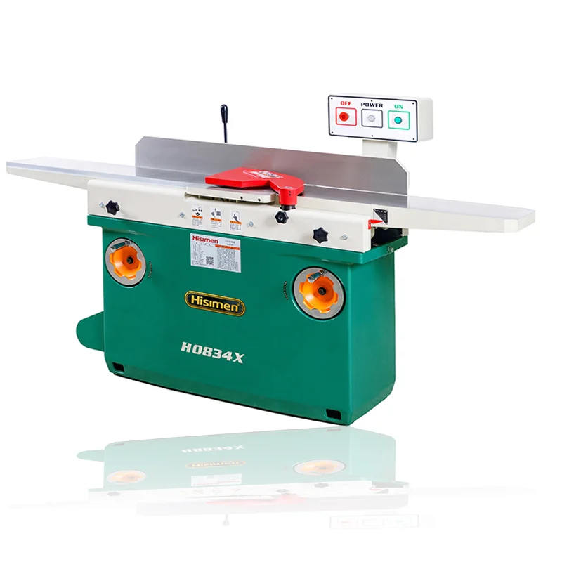 Hisimen H0834X Electric Planer made in China Industrial Wood Thickness Jointer Planer with Helical Cutterhead