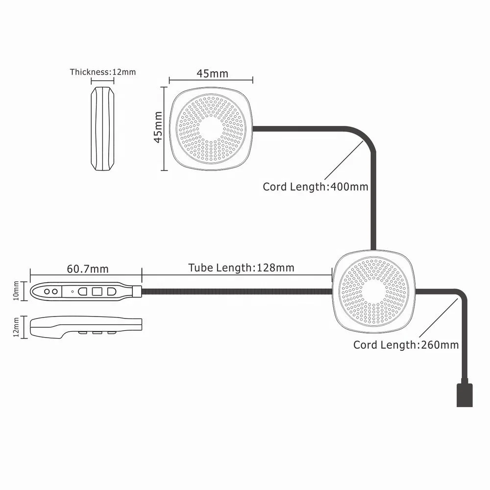 New Wireless Stereo Hand-free Earphone Headset Motorcycle Helmet Microphone Headset