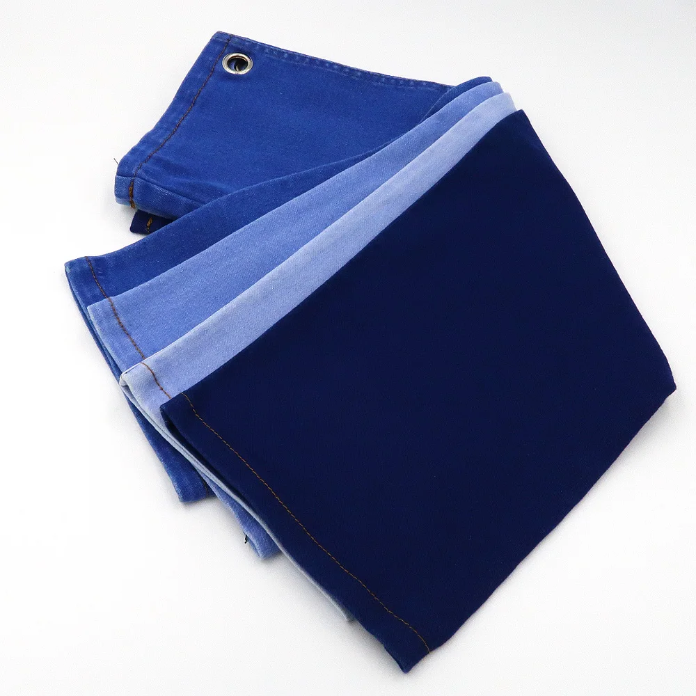 
China iWholesales Stocklot Light Indigo High Stretch Stain Denim Fabric 