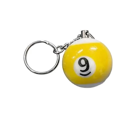 high quality Phenolic resin Billiard balls keychain 25mm Pool Ball in NO8/NO9/whiteball keyrings Billiard accessories