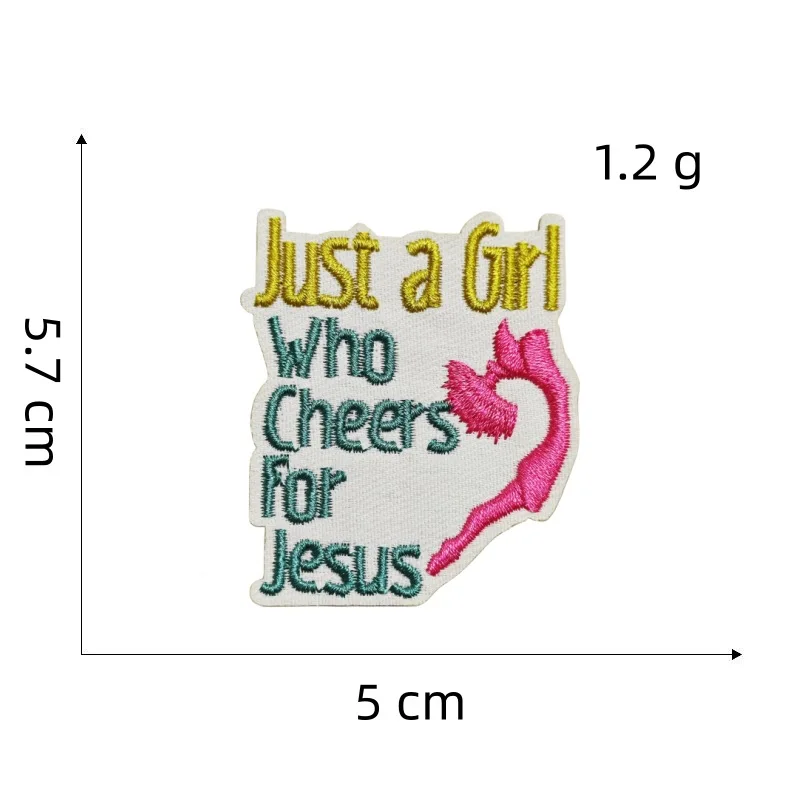 Cheerleading sports twill handmade embroidery iron-on cheer patches