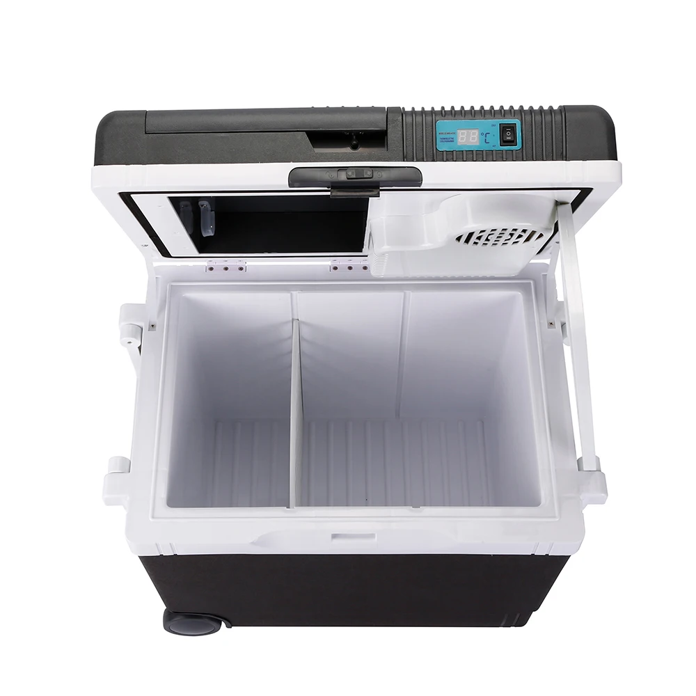 33 Liter Thermoelectric Cooler Box With Wheels 12v Sport Refrigerator Warm And Cold Car Fridge