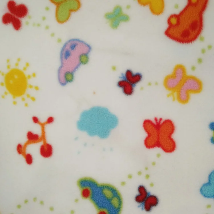 
China supplier customized color 100% polyester brushed printing polar fleece fabric 