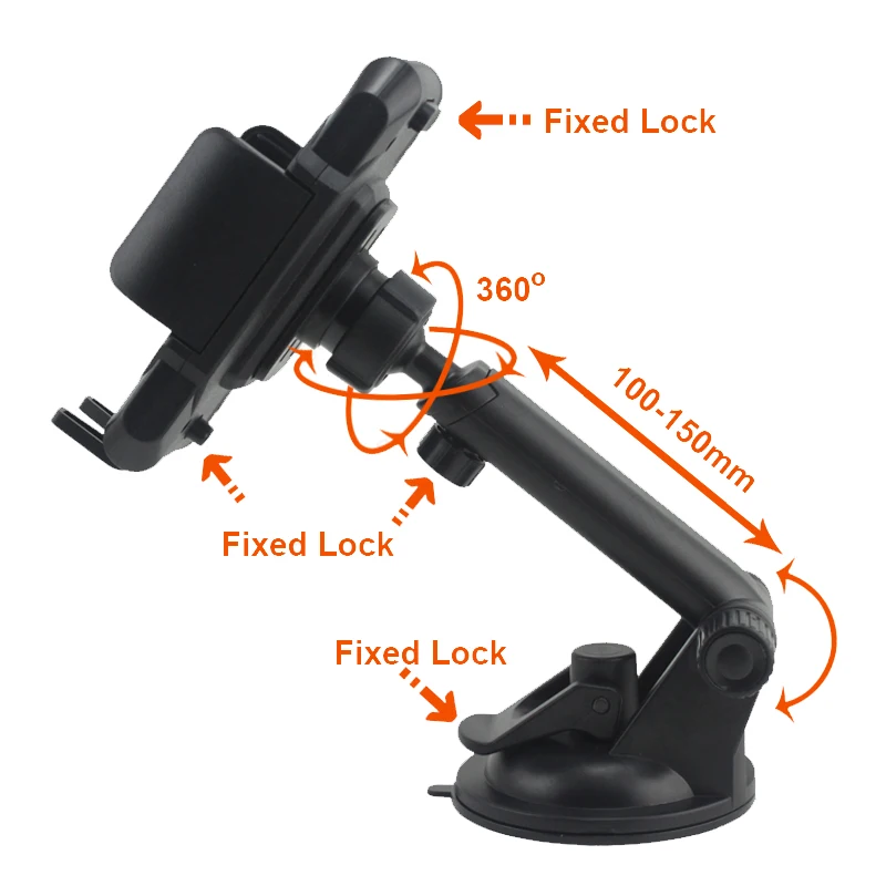 Universal 360 Degree Rotation Flexible Car Cell Phone Holder Dashboard Phone Holder Windshield Car Mount Phone Stand