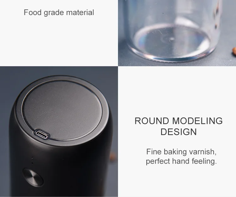 Automatic coffee baking and grinding machine One press for grinding   power off automatically when finished