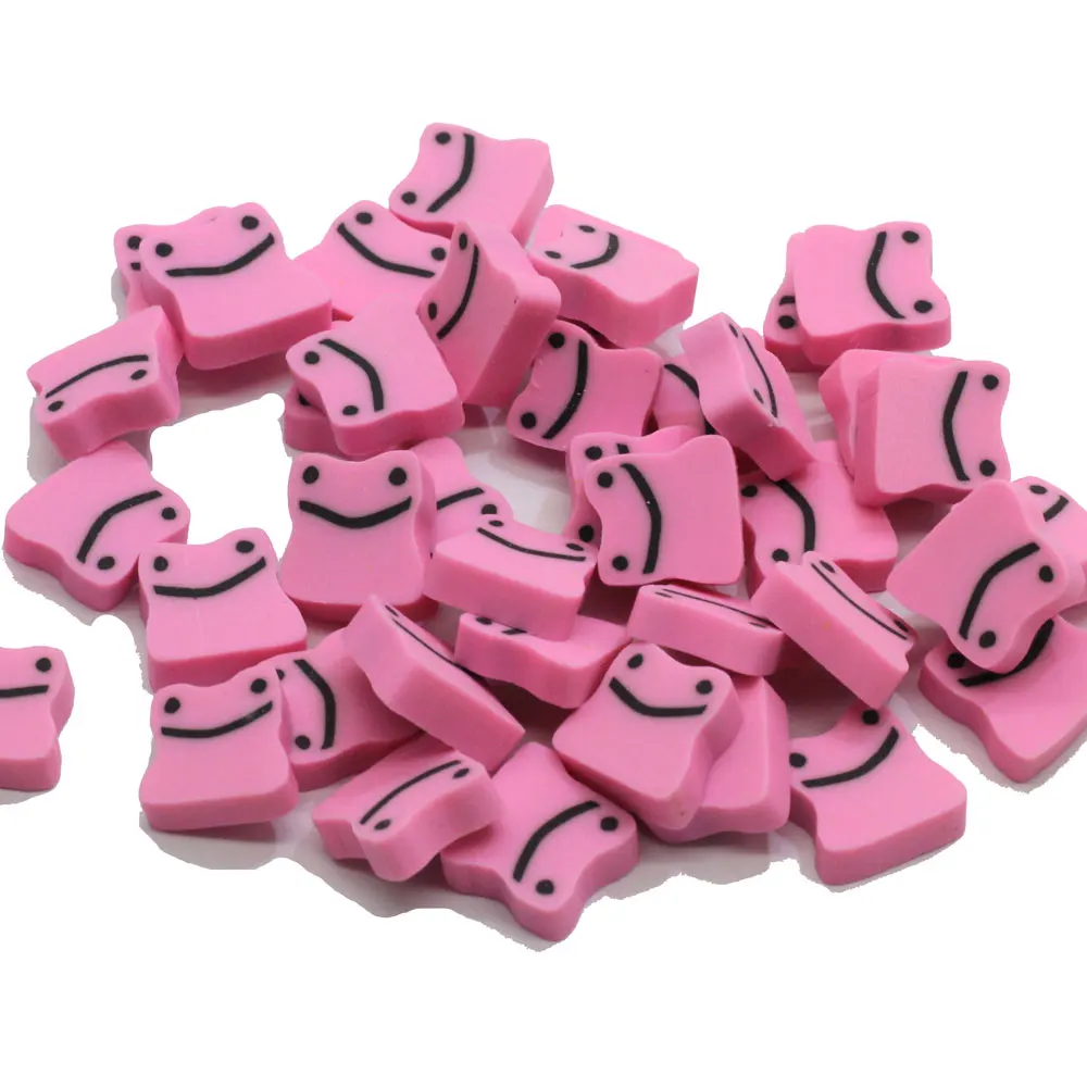 Pink Smile  Cartoon Slices Polymer Soft Clay Sprinkles For Crafts Making Tiny Cute Plastic Klei Mud Particles DIY Accessories