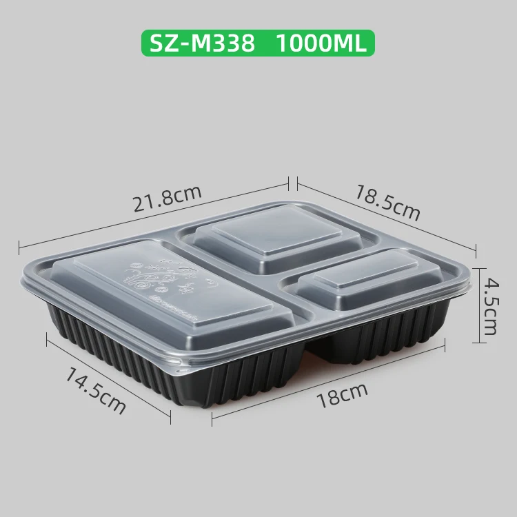3 compartment bento lunch box