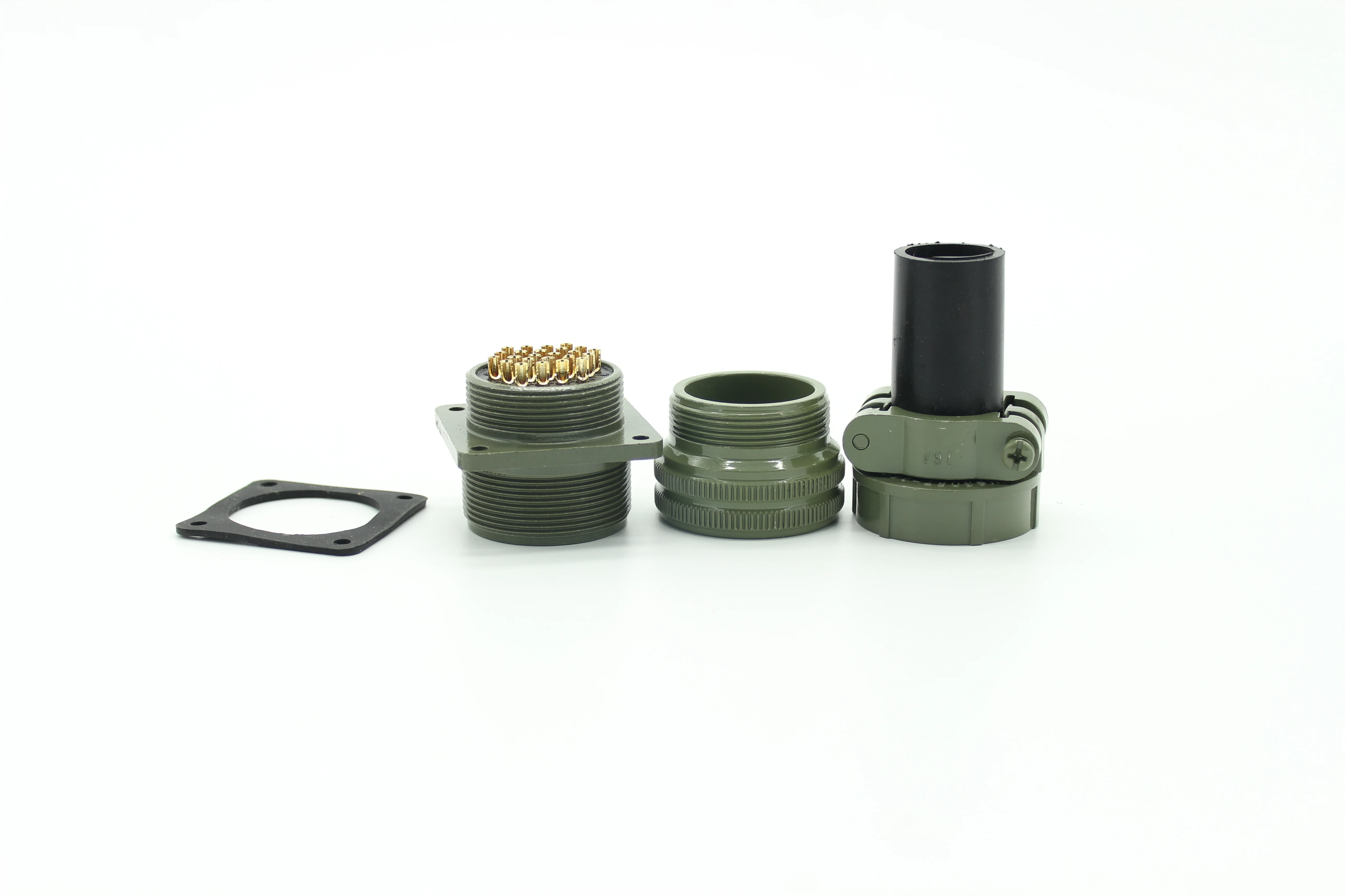 Mil Dtl 5015 Series Silver Contact Cadmium Plating Olive Green Circular Metal Connector 3100a 20-11p