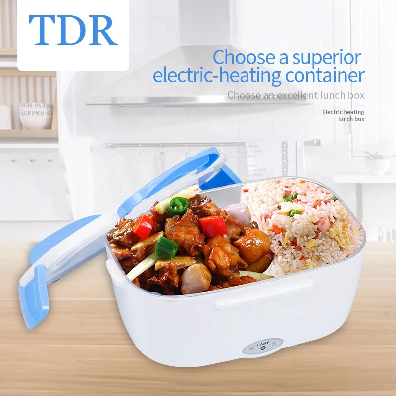 YUYANG 220V 110V 12V 24V Pluggable Office Car 2IN1 Portable Leakproof Food Warmer Bento Box Electric Heated Meal Rice Lunch Box