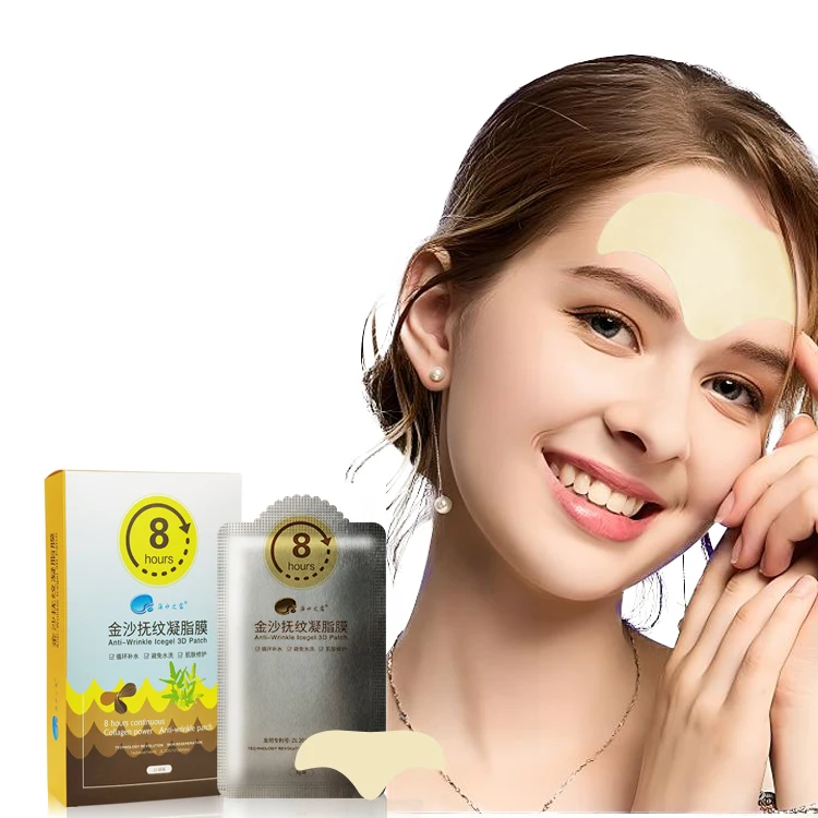 Golden Wrinkle Repair Patch Reduce Expression Lines Collagen loss  Between Eyes Facial Night Treatment Forehead Patch