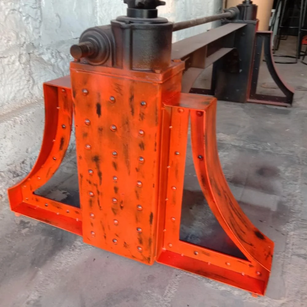 Industrial Red Bronx Hand Crank Dining Table Base Furniture Leg for Table Metal Iron Black Heavy Duty Powder Coated Vintage