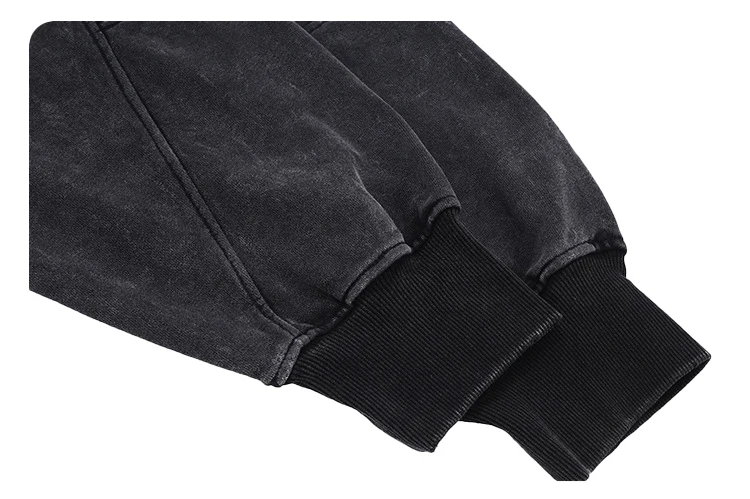 Custom Logo Men 100 Cotton Hoodie French Terry High Quality Blank Oversized Vintage Acid Wash  Cropped Hoodie Men